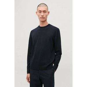 COS MEN'S 100% MERINO WOOL CREW NECK SWEATER JUMPER SIZE MED